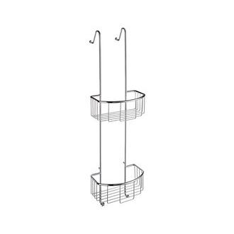 Smedbo DK1041 8 5/8 in. Hanging Double Level Shower Basket in Polished Chrome from the Sideline Collection